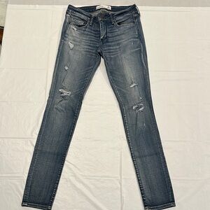 Women's Distressed Blue Jeans